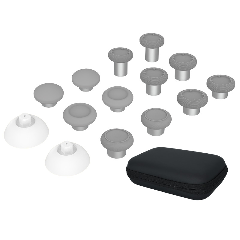 Yoshhe Electro Adjustable Interchangeable Thumbstick Caps, Tool-Free Snap-On Mushroom Grips Compatible with All Xbox Controllers, 3 Heights & 3 Styles, Wear-Resistant TPE Anti-Slip Material, Available in Bulk & Retail Pack for Game Repair Wholesale  