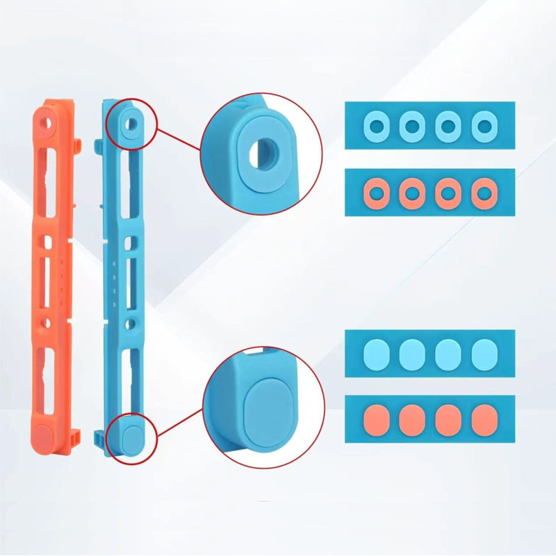 Magnetic Rail Wear-Resistant Stickers for Nintendo Switch 2 Joy-Con 2 Controller, 1:1 Molded PE Protective Pads with 3M Adhesive Backing, Blue & Orange Optional